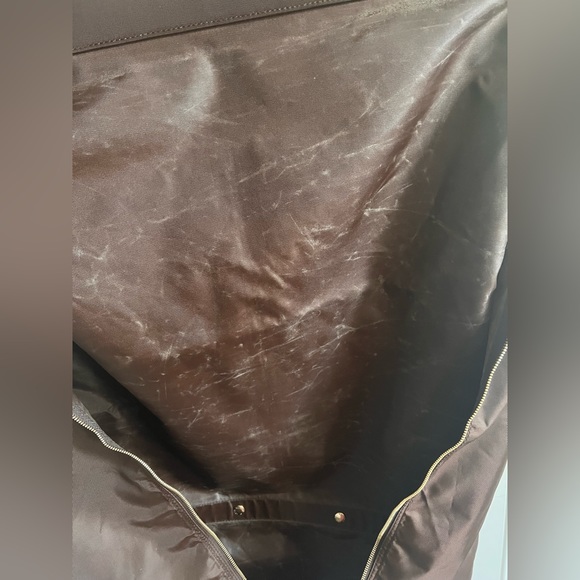 Louis Vuitton Authentic Brown Nylon Garment Cover Bag w/ Gold Hanger - Picture 6 of 12
